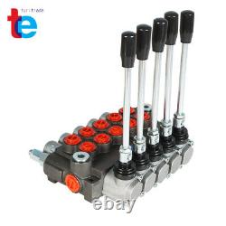 5 Spool Hydraulic Directional Control Valve 13 GPM, Double Acting, SAE Interface