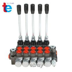 5 Spool Hydraulic Directional Control Valve 13 GPM, Double Acting, SAE Interface