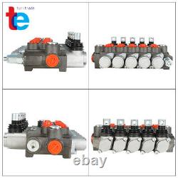 5 Spool Hydraulic Directional Control Valve 13 GPM, Double Acting, SAE Interface