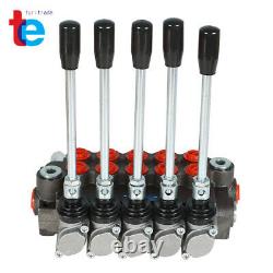 5 Spool Hydraulic Directional Control Valve 13 GPM, Double Acting, SAE Interface