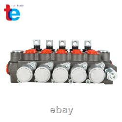 5 Spool Hydraulic Directional Control Valve 13 GPM, Double Acting, SAE Interface