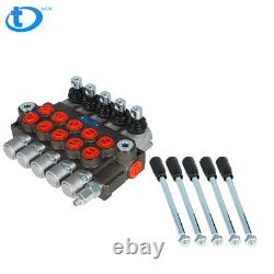 5 Spool Hydraulic Directional Control Valve 13 gpm, Double Acting, SAE Interfa