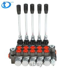 5 Spool Hydraulic Directional Control Valve 13 gpm, Double Acting, SAE Interfa