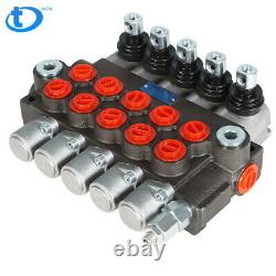 5 Spool Hydraulic Directional Control Valve 13 gpm, Double Acting, SAE Interfa