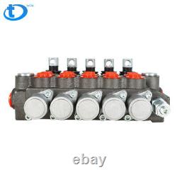 5 Spool Hydraulic Directional Control Valve 13 gpm, Double Acting, SAE Interfa