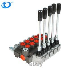 5 Spool Hydraulic Directional Control Valve 13 gpm, Double Acting, SAE Interfa