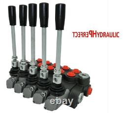 5 Spool Hydraulic Directional Control Valve 21gpm 80L Double Acting Cylinder DA
