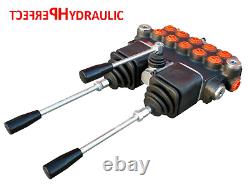5 Spool Hydraulic Directional Control Valve 2x JOYSTICK 21gpm 80L 5x Double 5xDA