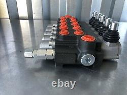 5 Spool Hydraulic Directional Control Valve Double Acting Cylinder NO HANDLES