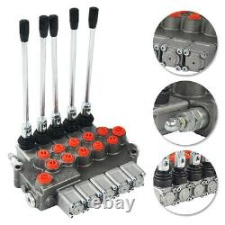 5 Spool Hydraulic Directional Control Valve Double Acting Cylinder Spool 11gpm