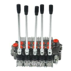 5 Spool Hydraulic Directional Control Valve Double Acting Cylinder Spool 11gpm