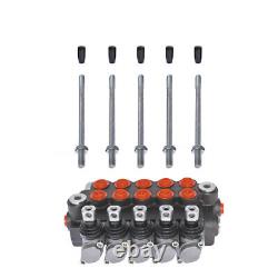 5 Spool Hydraulic Monoblock Double Acting Control Valve 11 GPM +Conversion Plug
