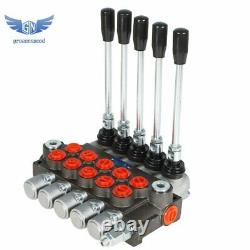 5 Spools 13 GPM Hydraulic Directional Control Valve 3600Psi SAE Ports