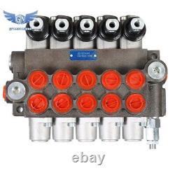 5 Spools 13 GPM Hydraulic Directional Control Valve 3600Psi SAE Ports