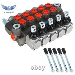 5 Spools 13 GPM Hydraulic Directional Control Valve 3600Psi SAE Ports