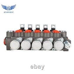 5 Spools 13 GPM Hydraulic Directional Control Valve 3600Psi SAE Ports