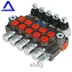 5 Spools Hydraulic Directional Control Valve 13 GPM Monoblock 4Way Tandem Center