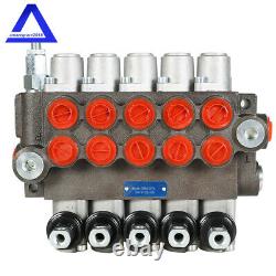 5 Spools Hydraulic Directional Control Valve 13 GPM Monoblock 4Way Tandem Center