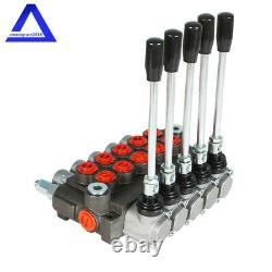 5 Spools Hydraulic Directional Control Valve 13 GPM Monoblock 4Way Tandem Center