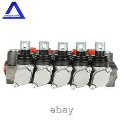 5 Spools Hydraulic Directional Control Valve 13 GPM Monoblock 4Way Tandem Center