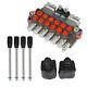 6Spool 11GPM 3645PSI Hydraulic Backhoe Directional Control Valve with4Joysticks