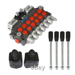 6Spool 11GPM 3645PSI Hydraulic Backhoe Directional Control Valve with4Joysticks