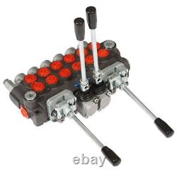 6Spool 11GPM 3645PSI Hydraulic Backhoe Directional Control Valve with4Joysticks