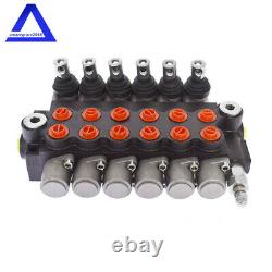 6Spool Hydraulic Directional Control Valve 11gpm Adjustable Relief Valve Durable
