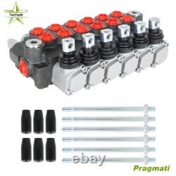 6 Spool 11GPM Hydraulic Directional Control Valve Adjustable 3600PSI NEW