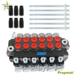 6 Spool 11GPM Hydraulic Directional Control Valve Adjustable 3600PSI NEW
