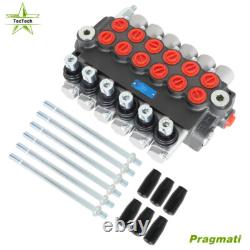 6 Spool 11GPM Hydraulic Directional Control Valve Adjustable 3600PSI NEW