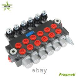 6 Spool 11GPM Hydraulic Directional Control Valve Adjustable 3600PSI NEW