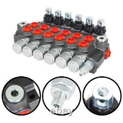 6 Spool 11GPM Hydraulic Directional Control Valve Adjustable Relief Valve