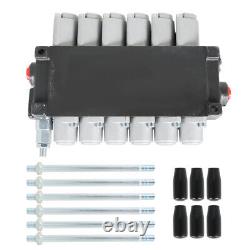 6 Spool 11GPM Hydraulic Directional Control Valve Adjustable Relief Valve