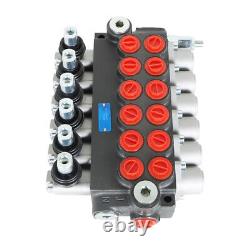 6 Spool 11GPM Hydraulic Directional Control Valve Adjustable Relief Valve