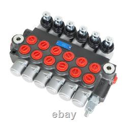 6 Spool 11GPM Hydraulic Directional Control Valve Adjustable Relief Valve