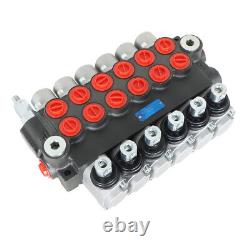 6 Spool 11GPM Hydraulic Directional Control Valve Adjustable Relief Valve