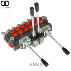 6 Spool 11 GPM Hydraulic Backhoe Directional Control Valve With 2 Joysticks