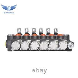 6 Spool 13 GPM Hydraulic Control Valve Double Acting 3600 PSI +Conversion Plug