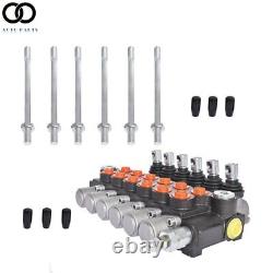 6 Spool 13 GPM Hydraulic Control Valve Double Acting SAE Ports 3600 PSI