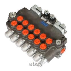 6 Spool 21 GPM, 3625 PSI Hydraulic Directional Control Valve SAE with 2 Joysticks
