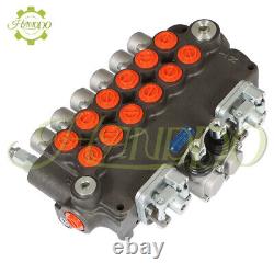 6 Spool 21 GPM Hydraulic Backhoe Directional Control Valve 3625 PSI