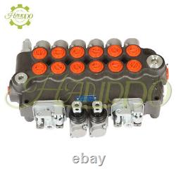 6 Spool 21 GPM Hydraulic Backhoe Directional Control Valve 3625 PSI