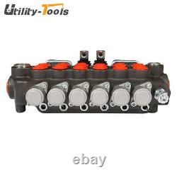 6 Spool 21 GPM Hydraulic Backhoe Directional Control Valve 3625 PSI US