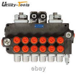 6 Spool 21 GPM Hydraulic Backhoe Directional Control Valve 3625 PSI US