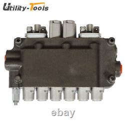 6 Spool 21 GPM Hydraulic Backhoe Directional Control Valve 3625 PSI US
