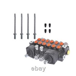6 Spool 21 GPM Hydraulic Backhoe Directional Control Valve WithJoysticks SAE Ports