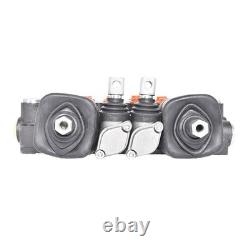 6 Spool 21 GPM Hydraulic Backhoe Directional Control Valve WithJoysticks SAE Ports