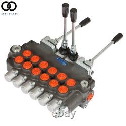 6 Spool 21 GPM Hydraulic Backhoe Directional Control Valve With 2 Joysticks