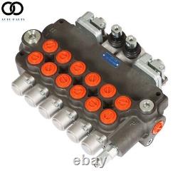 6 Spool 21 GPM Hydraulic Backhoe Directional Control Valve With 2 Joysticks